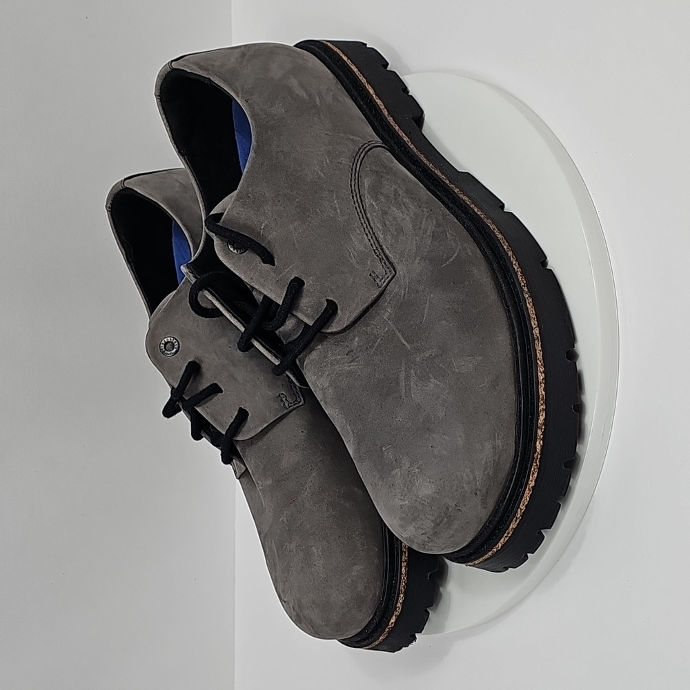 NIB Birkenstock Highwood Lace Low 44 Regular Fit Graphite Gray Nubuck Leather - Picture 10 of 12